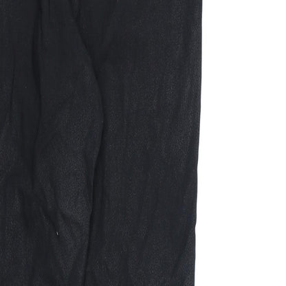 Womens UK Size 8 Papaya  Pedal Pusher Black Leggings
