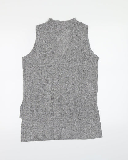 Out Of Gas Womens Grey   Basic Blouse Size 8