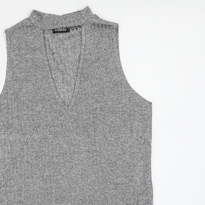 Out Of Gas Womens Grey   Basic Blouse Size 8