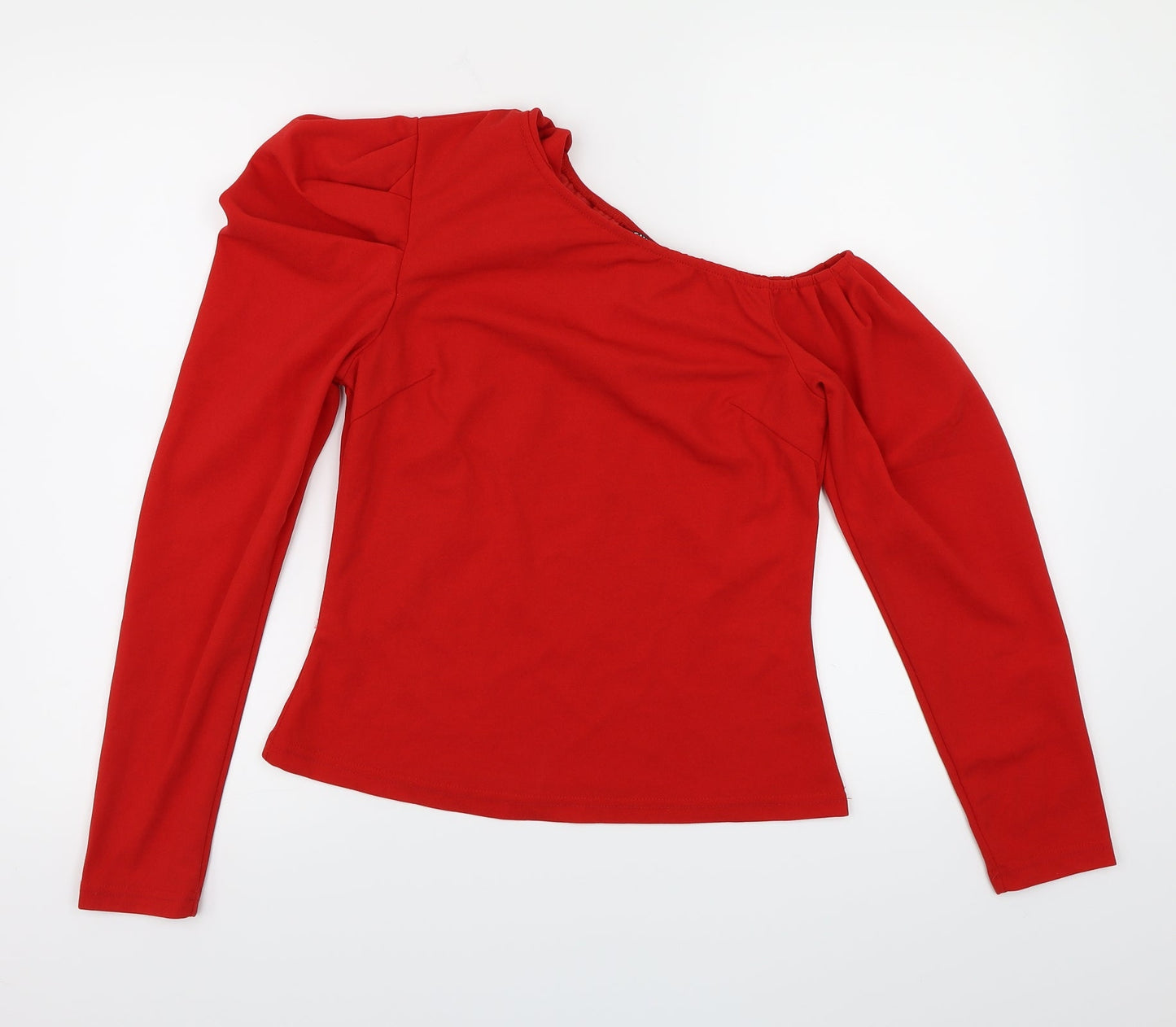 Womens UK Size XS SHIEN Red Basic Blouse