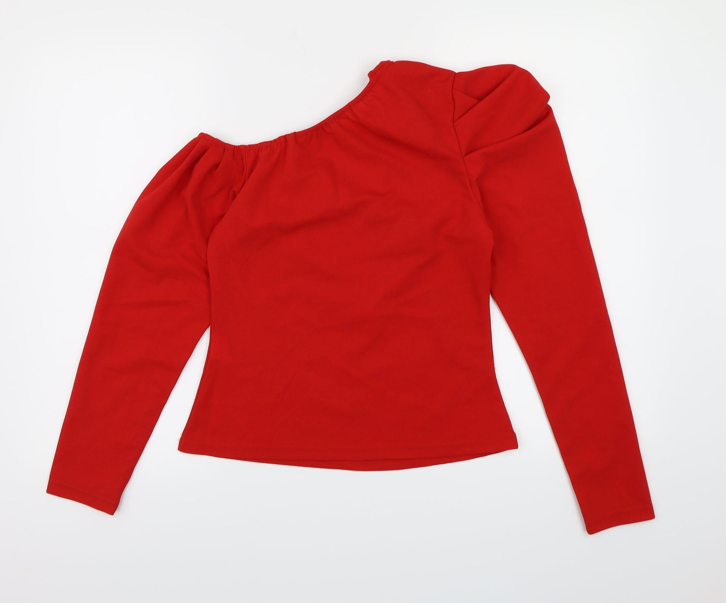 Womens UK Size XS SHIEN Red Basic Blouse