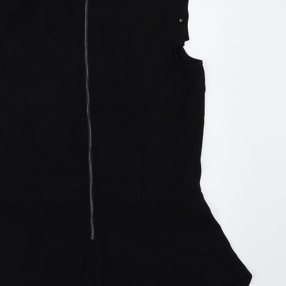 Womens UK Size 10 H&M Black Basic Blouse