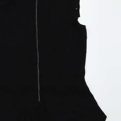 Womens UK Size 10 H&M Black Basic Blouse