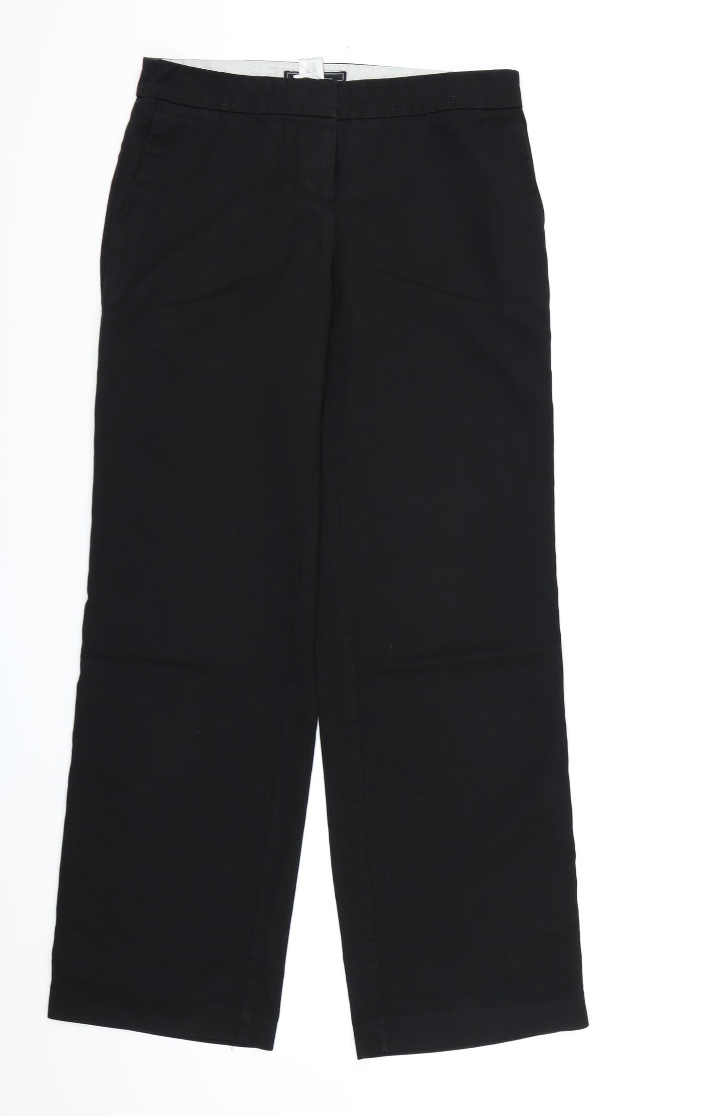 Womens UK Size 8 NEXT Regular Fit Dress Pants Black Trousers