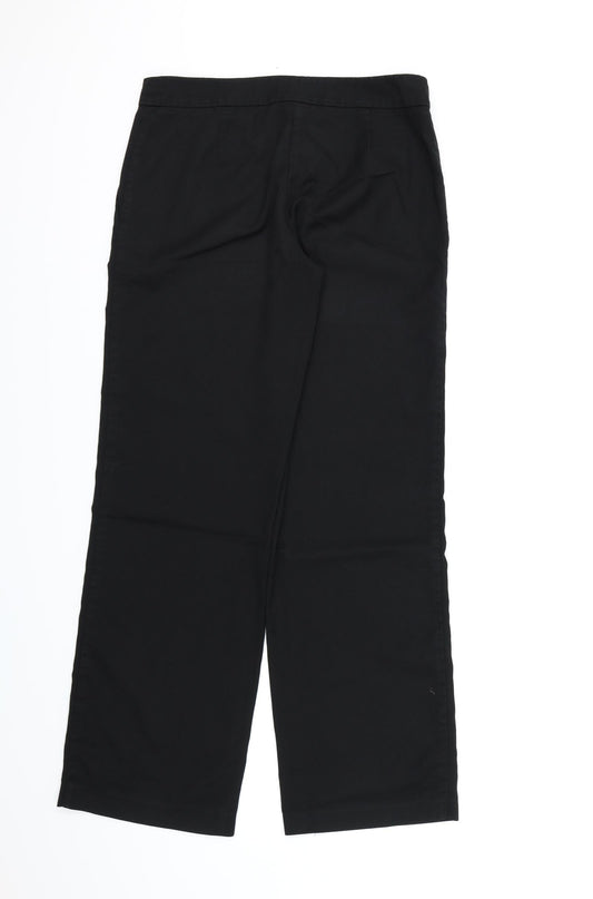 Womens UK Size 8 NEXT Regular Fit Dress Pants Black Trousers