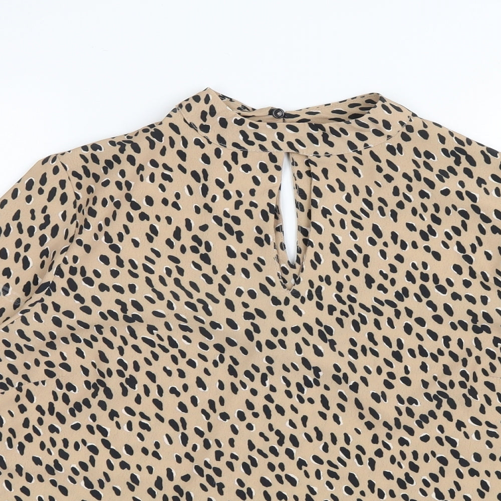 Womens UK Size 8 New Look Beige Basic Blouse