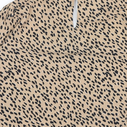 Womens UK Size 8 New Look Beige Basic Blouse
