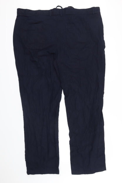 M&S Womens Blue   Trousers  Size 46 L31 in
