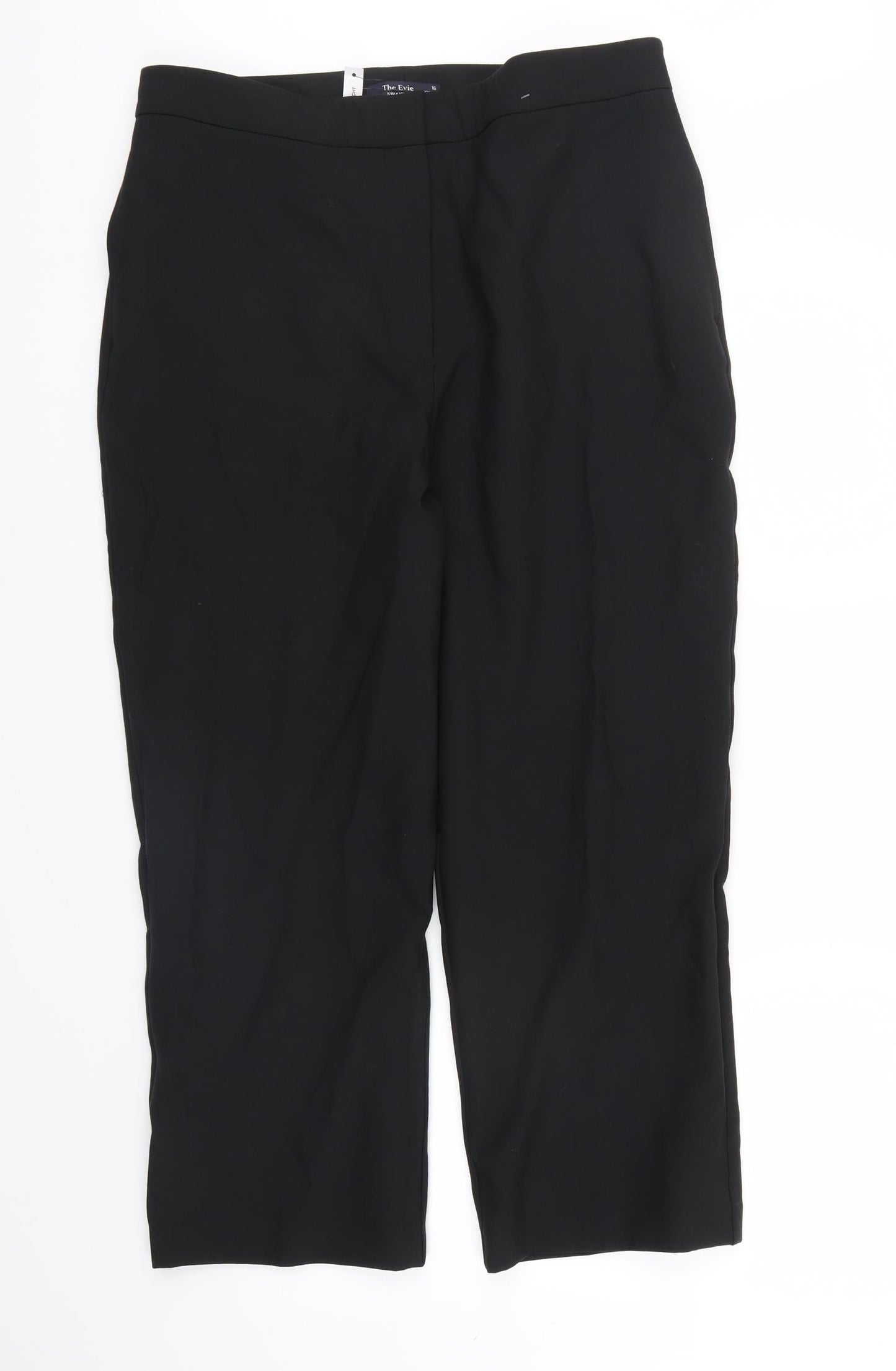 Womens UK Size 16 M&S Regular Fit Dress Pants Black Trousers