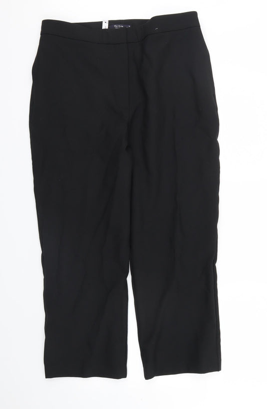M&S Womens Black   Dress Pants Trousers Size 16 L24 in