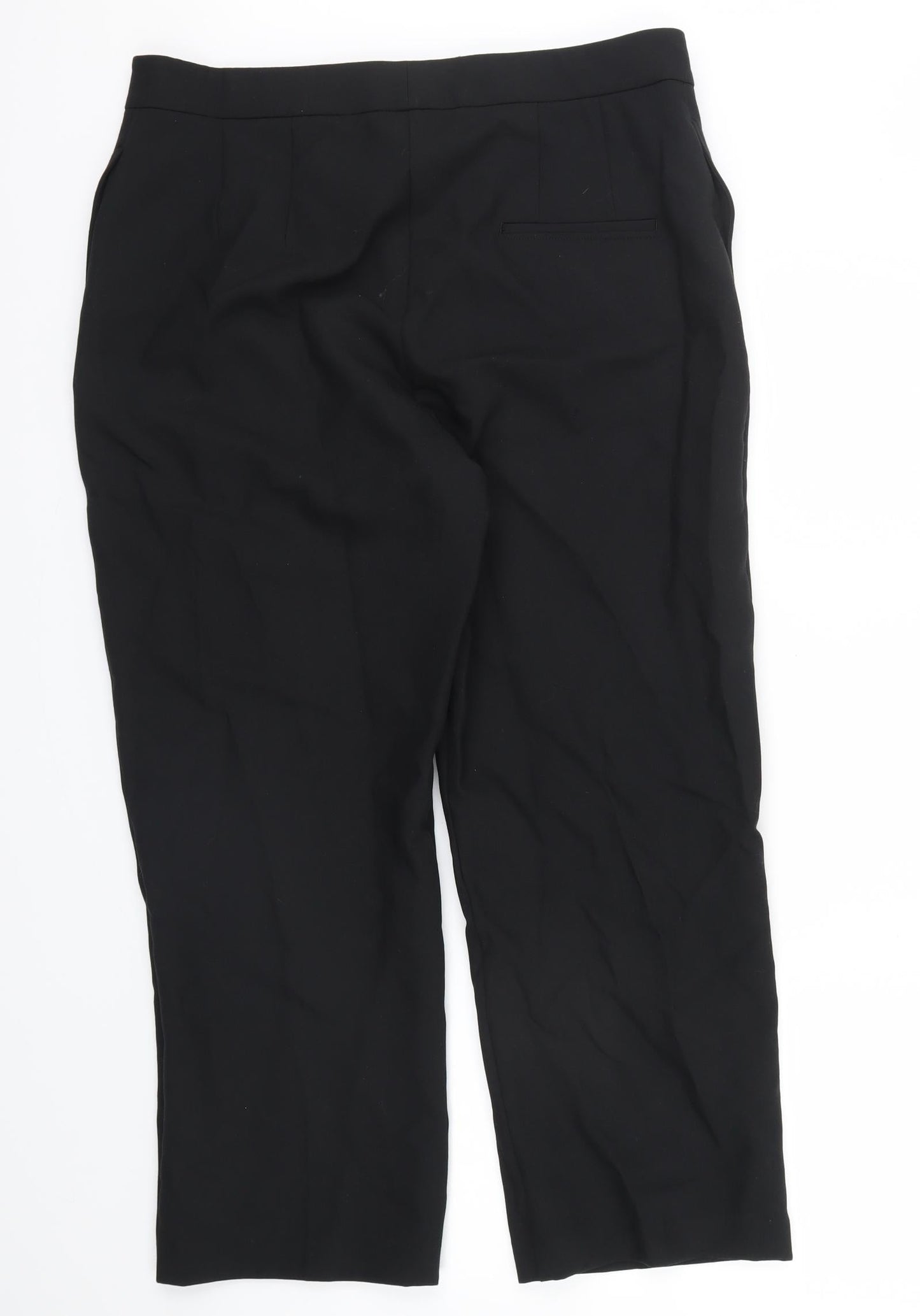 Womens UK Size 16 M&S Regular Fit Dress Pants Black Trousers
