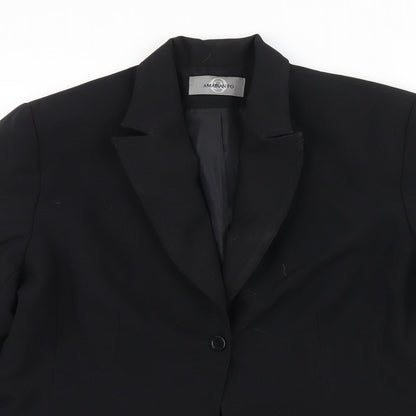 Womens UK Size 14 AMARANTO Black Jacket