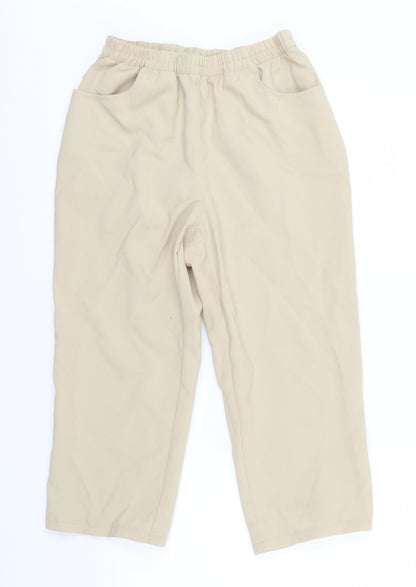 Preworn Womens Beige   Cropped Trousers Size 12 L20 in