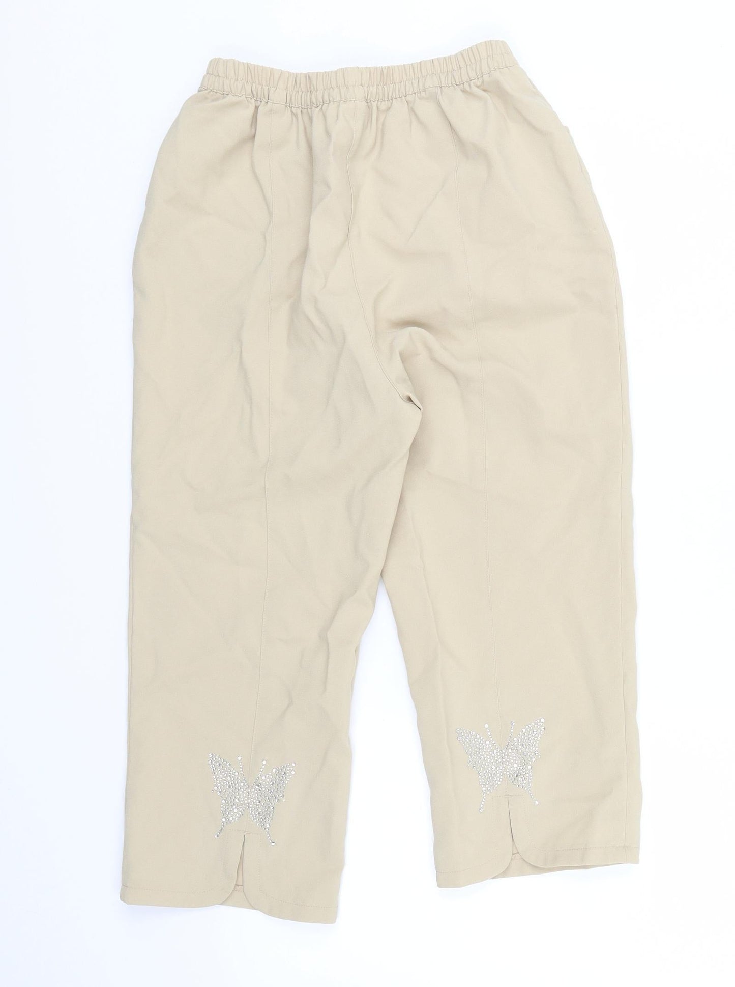 Preworn Womens Beige   Cropped Trousers Size 12 L20 in