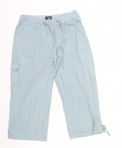 C.M.D Womens Blue   Cropped Trousers Size 10 L20 in