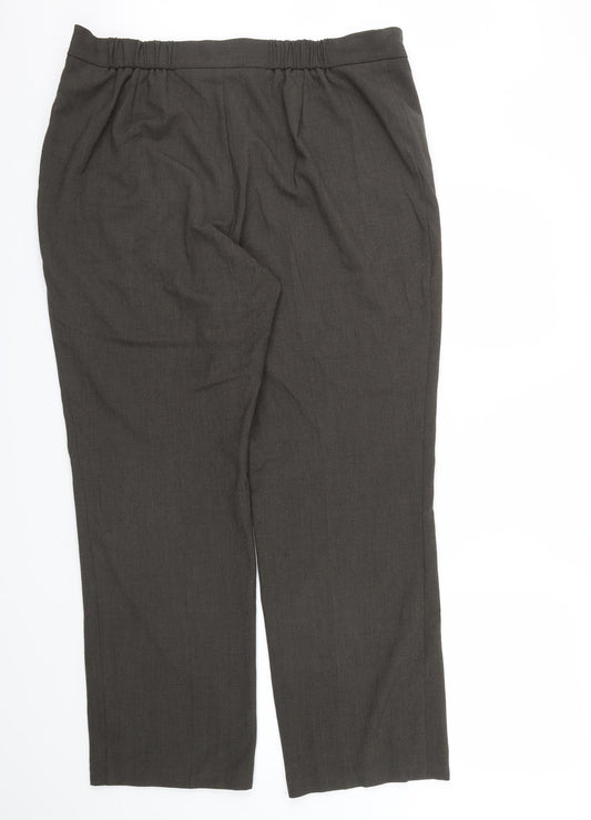 M&S Womens Brown Houndstooth  Sweatpants Trousers Size 18 L29 in