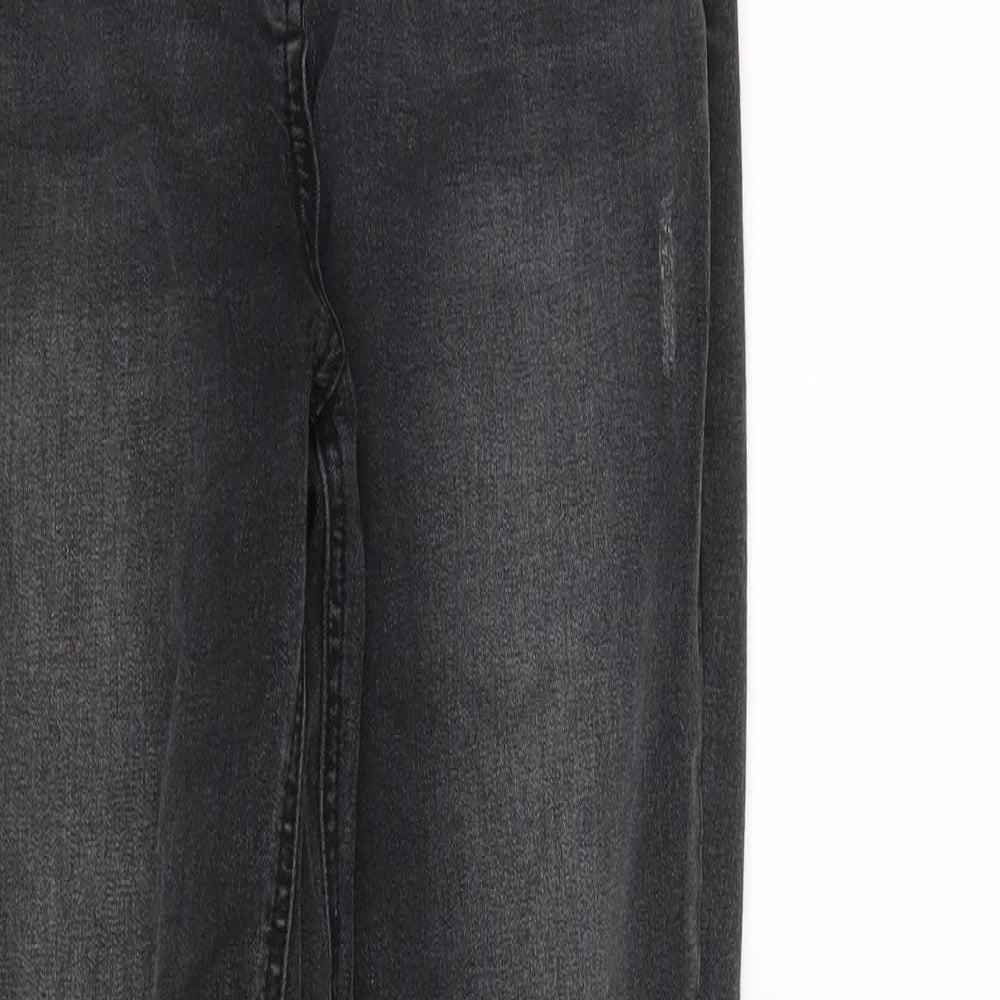 Womens UK Size 12 Denim Regular Fit Skinny Black Jeans