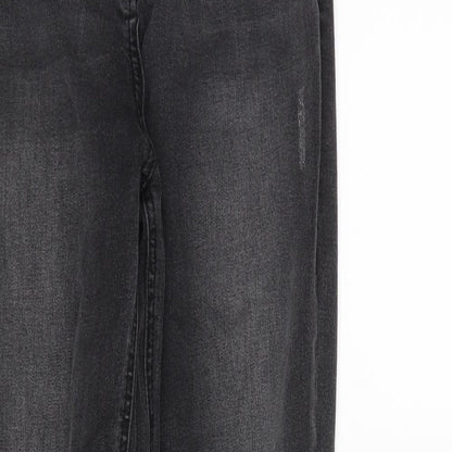 Womens UK Size 12 Denim Regular Fit Skinny Black Jeans