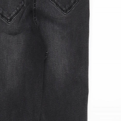 Womens UK Size 12 Denim Regular Fit Skinny Black Jeans