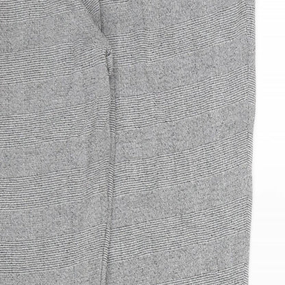 M&S Womens Grey Check  Dress Pants Trousers Size 12 L26 in