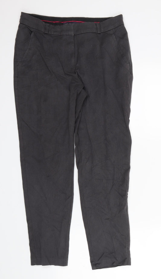 M&S Womens Grey   Dress Pants Trousers Size 10 L25 in