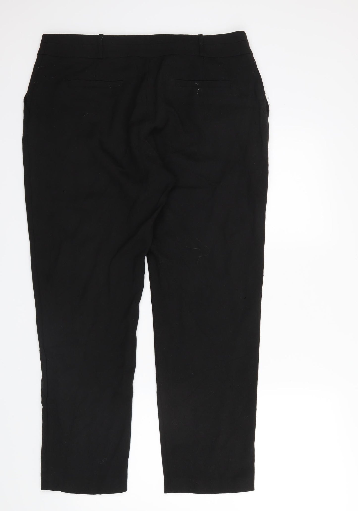 Oasis Womens Black   Trousers  Size 14 L28 in