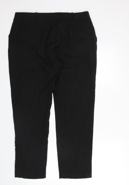 Oasis Womens Black   Trousers  Size 14 L28 in