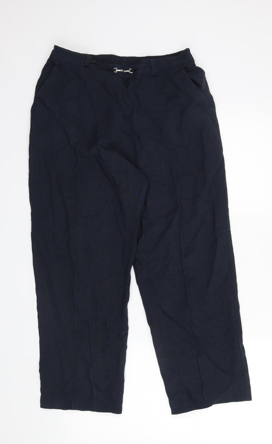 M&S Womens Blue   Trousers  Size 14 L23 in