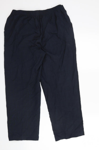 M&S Womens Blue   Trousers  Size 14 L23 in