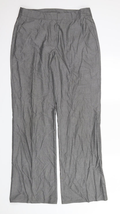 Womens UK Size 14 Artigiano Regular Fit  Grey Trousers