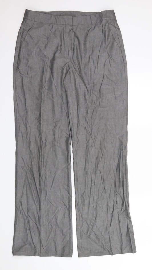 Womens UK Size 14 Artigiano Regular Fit  Grey Trousers