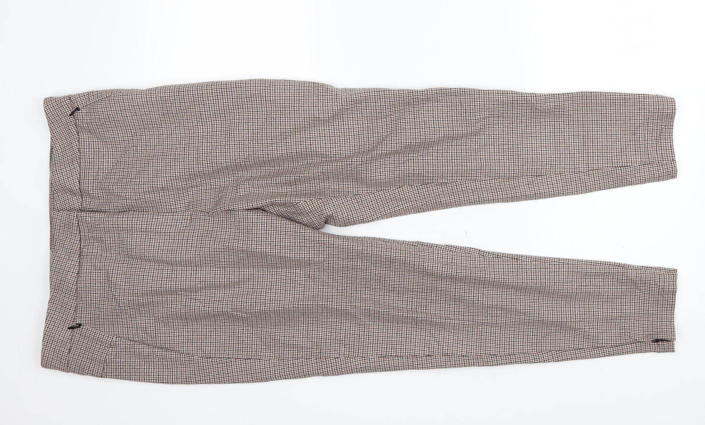 Womens UK Size 14 M&S Regular Fit Dress Pants Brown Trousers