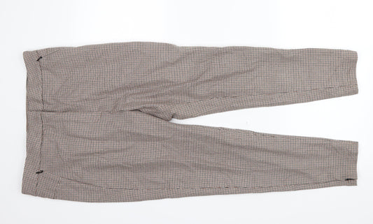 M&S Womens Brown   Dress Pants Trousers Size 14 L25 in