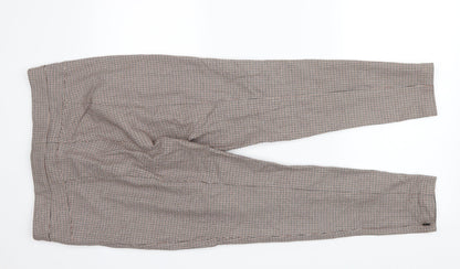 Womens UK Size 14 M&S Regular Fit Dress Pants Brown Trousers