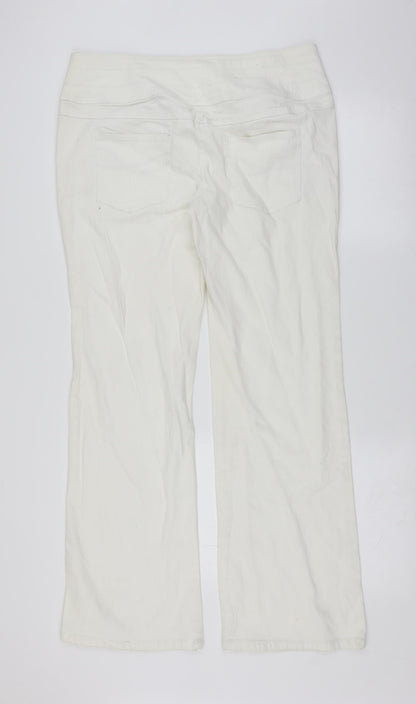 John Baner Womens White  Denim Bootcut Jeans Size 16 L31 in - Bootcut