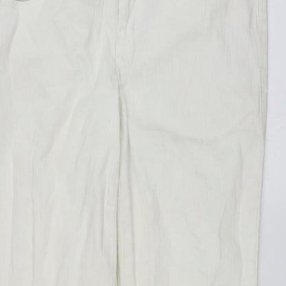 John Baner Womens White  Denim Bootcut Jeans Size 16 L31 in - Bootcut