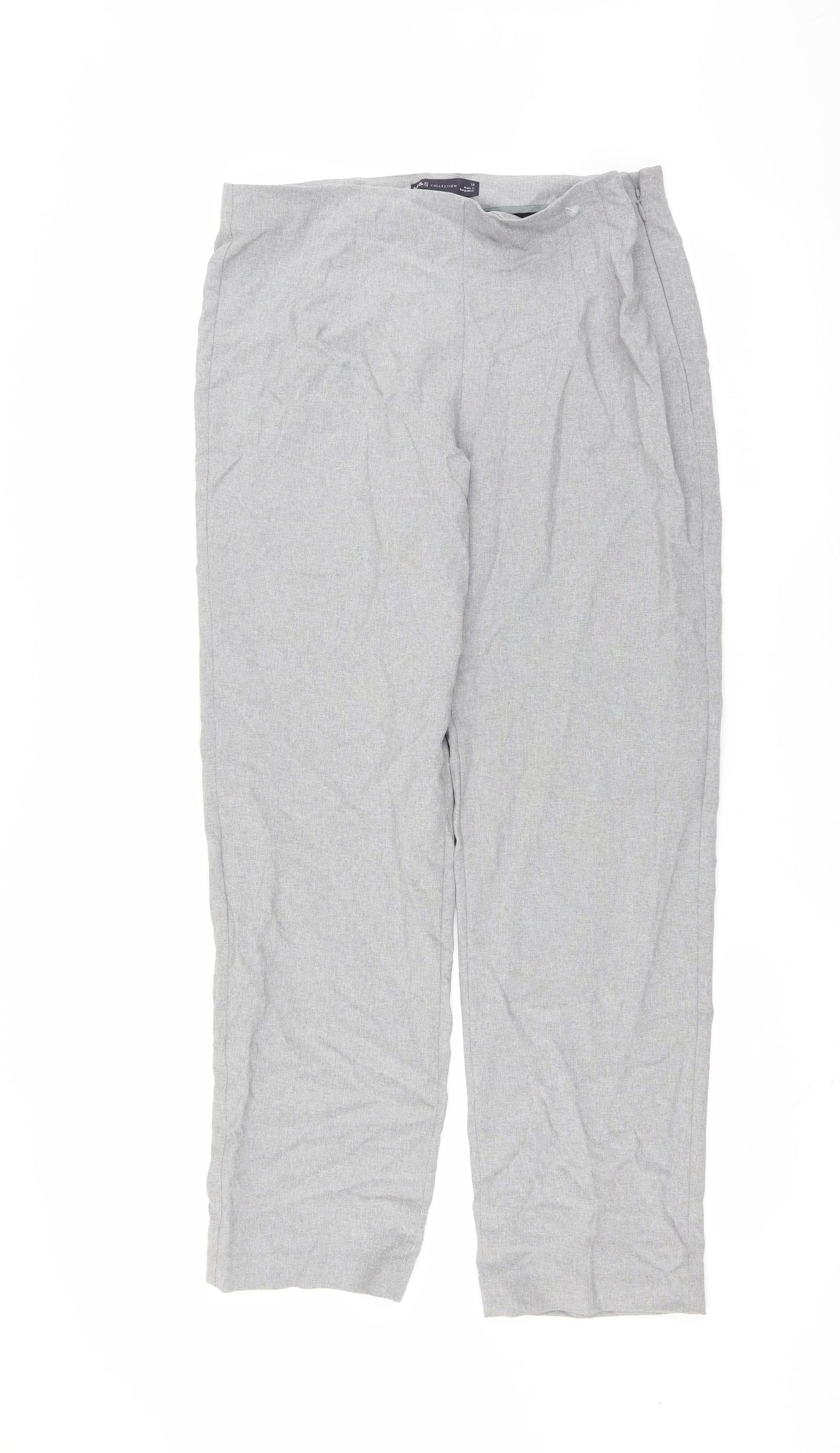 Womens UK Size 12 Marks and Spencer Regular Fit  Grey Trousers