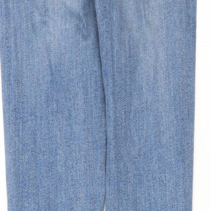 Topshop Womens Blue  Denim Skinny Jeans Size 28 in L32 in - Distressed