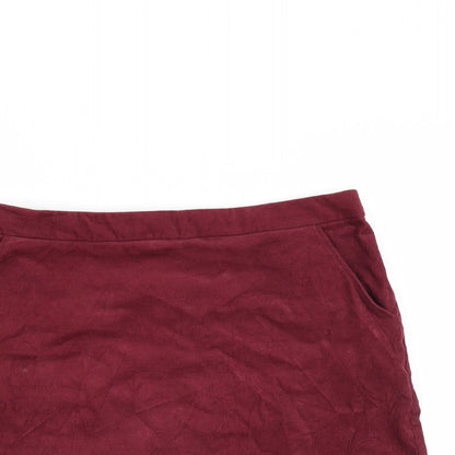 H&M Womens Purple  Corduroy A-Line Skirt Size 12