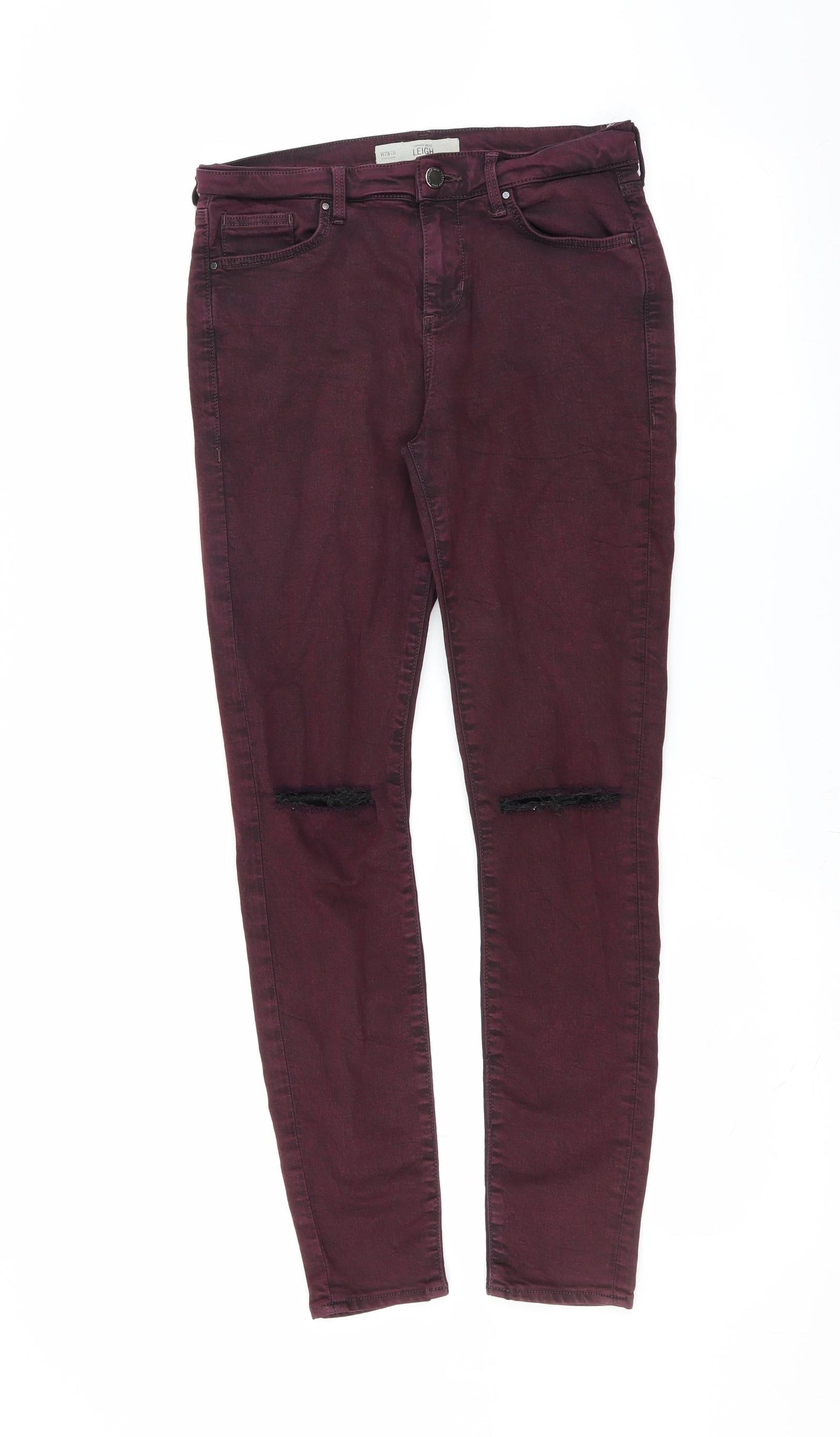 Topshop Womens Purple  Denim Skinny Jeans Size 28 in L30 in