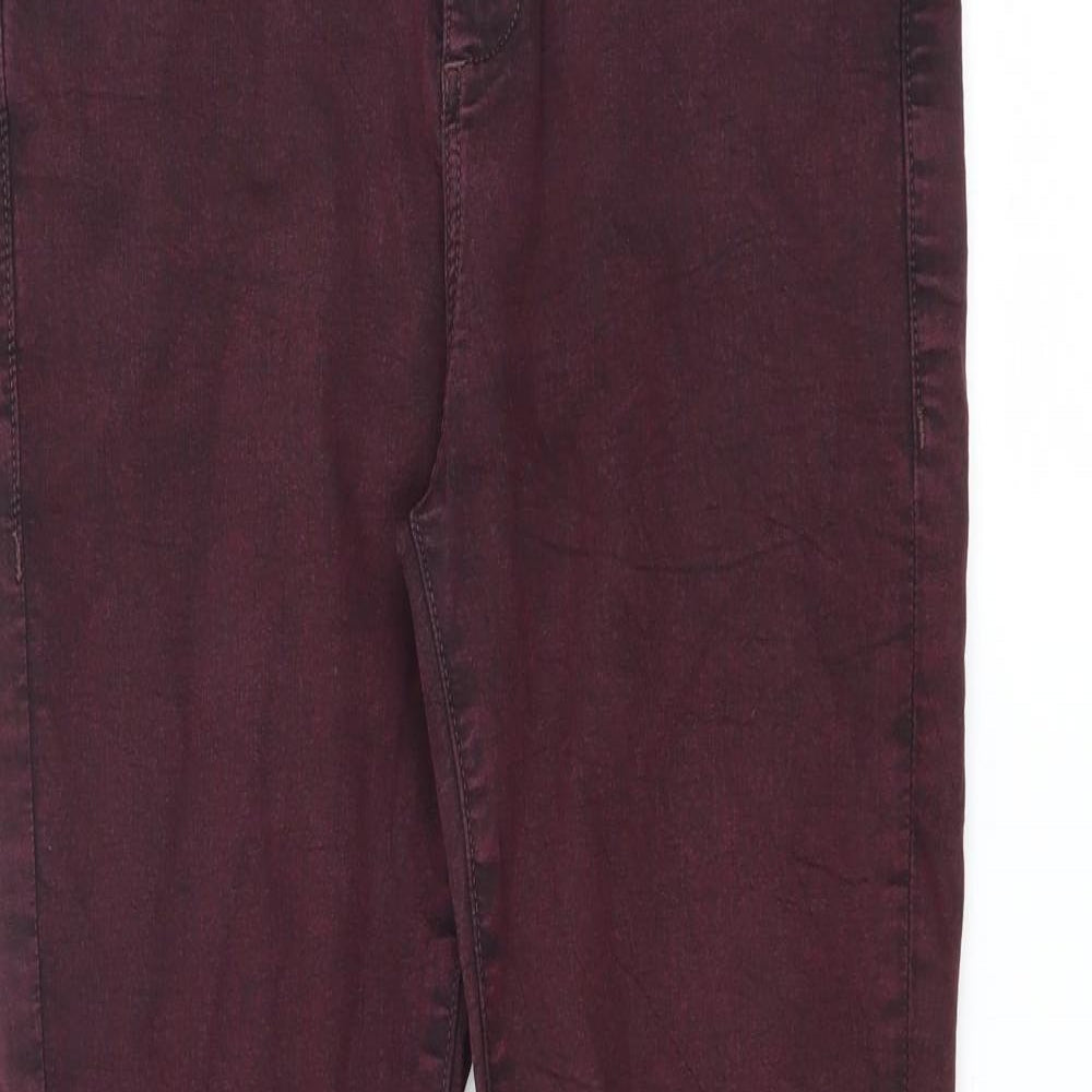Topshop Womens Purple  Denim Skinny Jeans Size 28 in L30 in