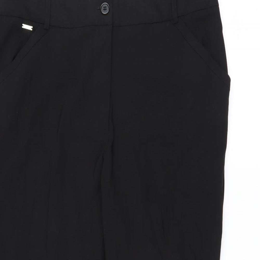 Womens UK Size 16 Damart Regular Fit  Black Trousers