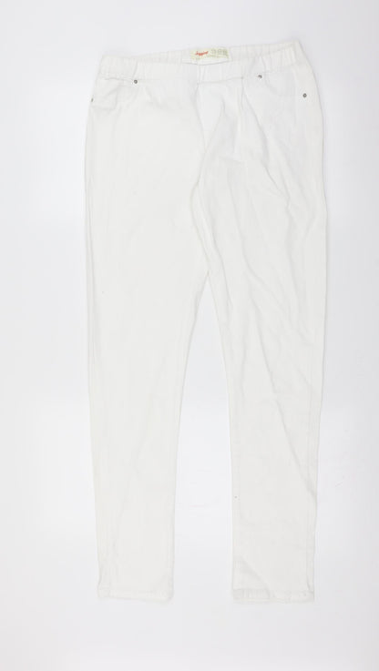Primark Womens White  Denim Jegging Jeans Size 14 L31 in