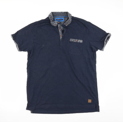 Brave Soul Mens Blue    Polo Size M