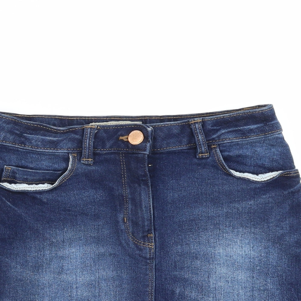 NEXT Girls Blue  Denim A-Line Skirt Size 10 Years