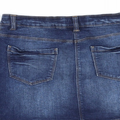 NEXT Girls Blue  Denim A-Line Skirt Size 10 Years