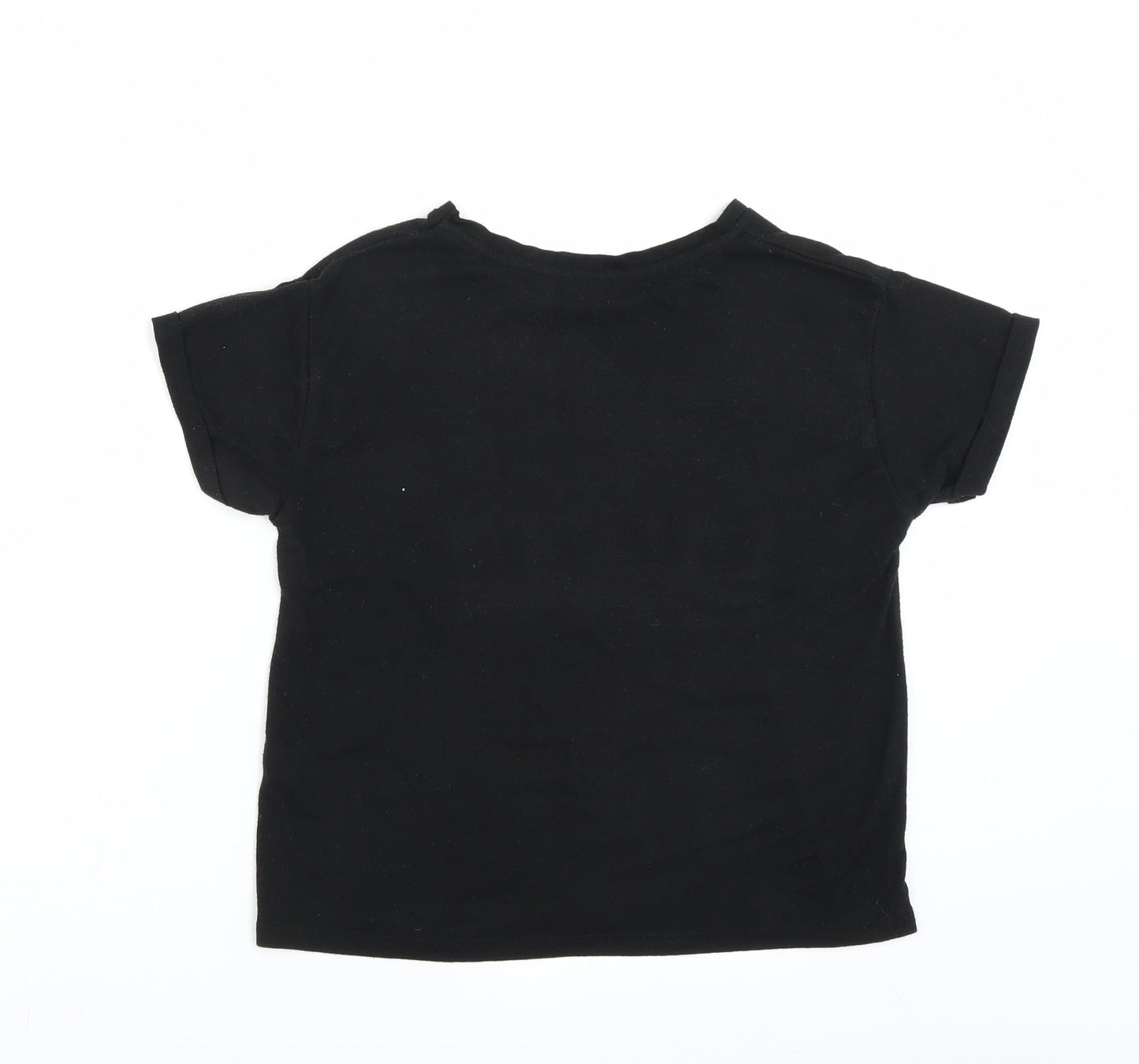 Dunnes Stores Girls Black   Basic T-Shirt Size 10-11 Years  - forever love