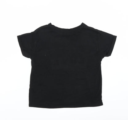 Dunnes Stores Girls Black   Basic T-Shirt Size 10-11 Years  - forever love
