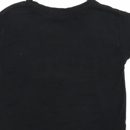 Dunnes Stores Girls Black   Basic T-Shirt Size 10-11 Years  - forever love