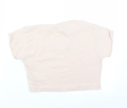 New Look Girls Pink   Cropped T-Shirt Size 10-11 Years  - kinda care kinda dont